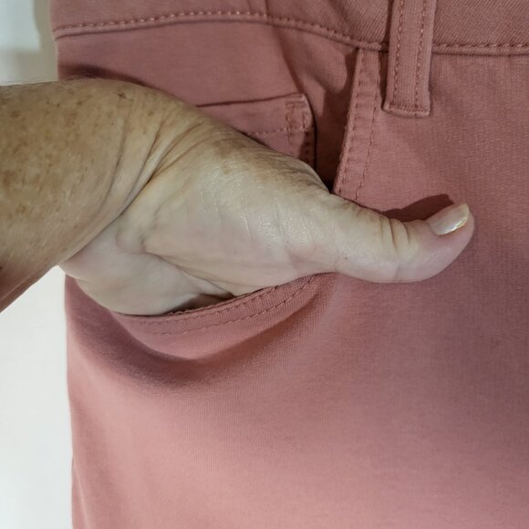 Dream Jeannes by Quacker Factory Women's Stretch Jeans Size 14 Tall Salmon Pink - Picture 4 of 11